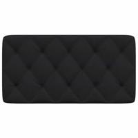 Hoofdbordkussen 100 cm stof zwart - thumbnail