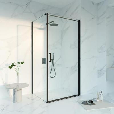 Fortifura Galeria Douchecabine - 90x80x200 - Profiel - veiligheidsglas - anti kalk - mat zwart SW1122486 SW797914 SW797905 Fortifura Galeria Douchecabine - 90x80x200 - Profiel - veiligheidsglas - anti kalk - mat zwart SW1122486 SW797914 SW797905