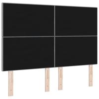 LED Hoofdbord met LED-striplichten Lichtgrijs 160 cm Polyester - thumbnail