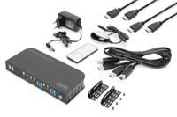 Digitus DS-12874 KVM-switch 4 poorten HDMI USB 4096 x 2160 Pixel - thumbnail