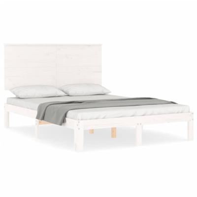Bedframe zonder matras massief grenenhout wit 120x200 cm Bedframe zonder matras massief grenenhout wit 120x200 cm