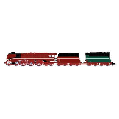 Arnold HN2664 N stoomlocomotief 18 201, oliezender, rood met groene tender van de DR