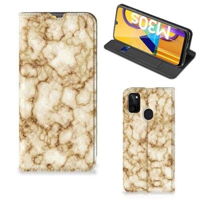 Samsung Galaxy M30s | M21 | Standcase | Marmer Goud