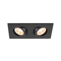 SLV Zwarte inbouwspotNew Tria 155 rechthoekig - 1008510 - thumbnail
