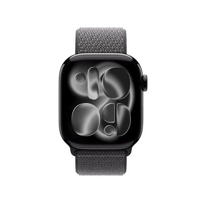 Apple Watch Band - Geweven sportbandje - 42 mm - Donkergrijs - Eén maat voor de meeste polsen