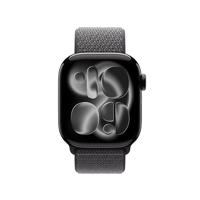 Apple Watch Band - Geweven sportbandje - 42 mm - Donkergrijs - Eén maat voor de meeste polsen - thumbnail