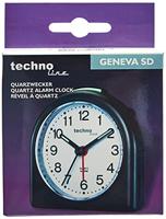 Technoline Geneva-SD Wekker - Analoog Zwart - thumbnail
