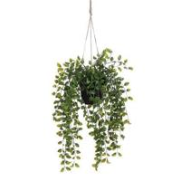 Kunstplant mica ficus hangend in pot groen - thumbnail