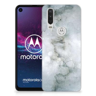 Hoesje maken Motorola One Action Painting Grey