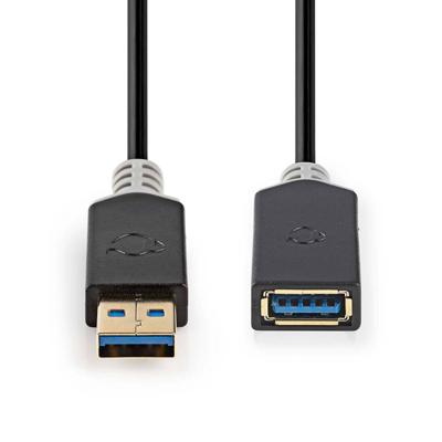 Kabel USB 3.0 | A male - A female | 2,0 m | Antraciet