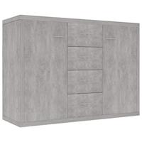 Dressoir 88x30x65 cm bewerkt hout betongrijs - thumbnail