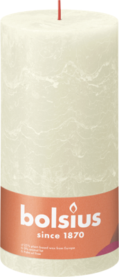 Bolsius stompkaars rustiek shine 10x20cm soft pearl