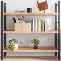 Wandschap 120x50x(2-4)cm behandeld massief eikenhout lichtbruin - thumbnail
