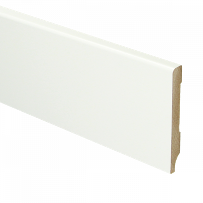 MDF Moderne plint 70x9 voorgelakt RAL9016 - lengte 240cm MDF Moderne plint 70x9 voorgelakt RAL9016 - lengte 240cm