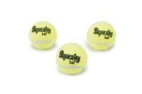 Tennisbal met pieper hondenspeeltje 3 stuks geel 5 cm - thumbnail
