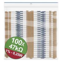 Quadrios 22P053 22P053 Metaalfilmweerstand assortiment 47 kΩ Axiaal bedraad 0.25 W 1 % 1 set(s) - thumbnail
