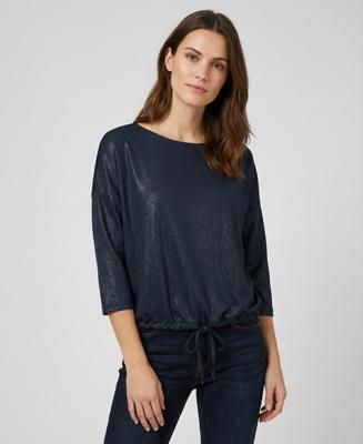 Elvira Casuals Top Britt E1 26-015 T-shirt Korte Mouw 100 Navy