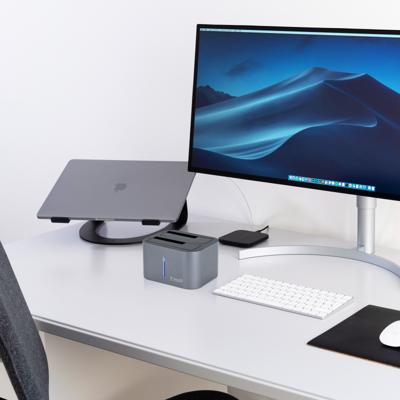 Docking stationDual TooQ TQDS-805G 2.5"-3.5" HDD/SSD SATA USB 3.0 - thumbnail