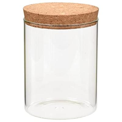 Opbergpotten met kurken deksel 6 st 650 ml glas Opbergpotten met kurken deksel 6 st 650 ml glas