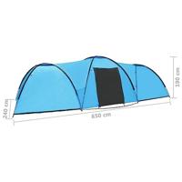 VidaXL Iglotent 8-persoons 650x240x190 cm blauw - thumbnail
