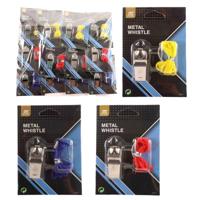 Metalen scheidsrechtersfluit met koord - thumbnail