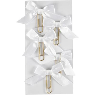 Creativ Company Paperclips, afm 40x70 mm, wit, 5 stuk/ 1 doos