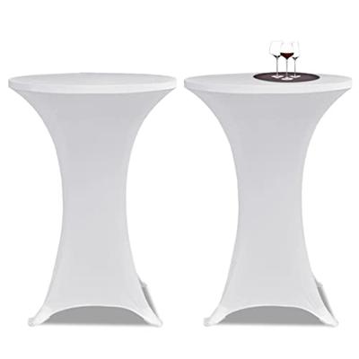 VidaXL Statafelhoes stretch ø80cm wit (2 stuks)