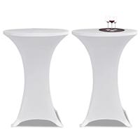 VidaXL Statafelhoes stretch ø80cm wit (2 stuks) - thumbnail