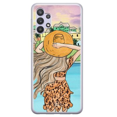 Samsung Galaxy A32 5G siliconen hoesje - Sunset girl