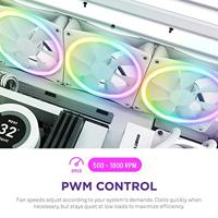 NZXT f120 rgb duo case fans (wit, 3 stuks, 120 x 120 x 25 mm, pwm, incl. controller) - thumbnail