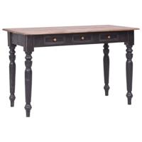Bureau met 3 lades 117x57x75 cm massief mahoniehout - thumbnail