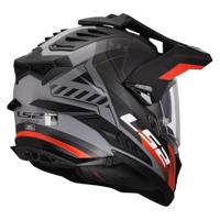 LS2 endurohelm "mx701 explorer hexa" helmet mx701 explorer hexa matt black/red/grey - thumbnail