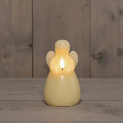 Anna&apos;s Collection LED kaars 3d flame engel 8.5x14.5cm ivoor 1 stuks