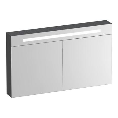 Brauer Promise Deluxe Spiegelkast - 120 cm - met Verlichting - 2 Dubbelzijdige Spiegeldeuren - Timber Grey