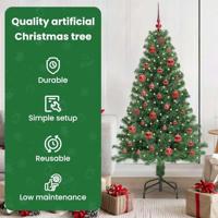 VidaXL Kunstkerstboom groen 150 cm pvc en staal en kunststof - thumbnail