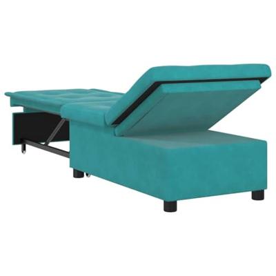 Slaapbank Turquoise 67 x 194 x 38 cm Fluweel