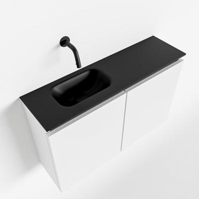 MONDIAZ TURE 80cm toiletmeubel talc. EDEN wastafel urban links geen kraangat