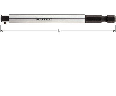 Rotec Adapter | E6.3 > 4-Knt. 1/4'' | Met Stift | L=100 | 1 Stuk - 820.00401 Rotec Adapter | E6.3 > 4-Knt. 1/4'' | Met Stift | L=100 | 1 Stuk - 820.00401