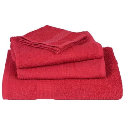 Saunahanddoeken 4 st 80x200 cm 360 g/m 100% katoen rood