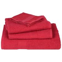 Saunahanddoeken 4 st 80x200 cm 360 g/m 100% katoen rood - thumbnail