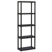 Opbergrek - TOOD - ETA 635 - 5 planken - Kunststof - 60 x 30 x 176 cm - Zwart - thumbnail
