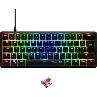 The G-Lab - Keyz Thallium - Mechanisch toetsenbord 60% USB - Red Switch verwisselbaar - Mini Gamer-toetsenbord, mechanisch toetsenbord, ultra-compact formaat, 100% aanpasbaar. Pc/ps4/Ps5/xbox - Azerty - thumbnail