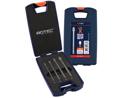 Rotec Glasboren set | 229 | 4-delig | ø4-8 - 900.1009 Rotec Glasboren set | 229 | 4-delig | ø4-8 - 900.1009