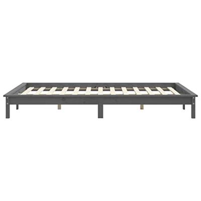 Bedframe massief grenenhout grijs 120x200 cm Bedframe massief grenenhout grijs 120x200 cm
