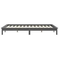 Bedframe massief grenenhout grijs 120x200 cm - thumbnail