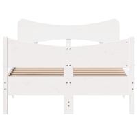 Bedframe zonder matras massief grenenhout wit 120x190 cm - thumbnail