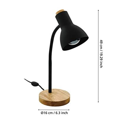 Eglo Landelijke bureaulampVeradal zwart met hout - 98831