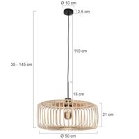 Steinhauer Bamboe hanglampSparkled Light Ø 50cm - 4152ZW - thumbnail