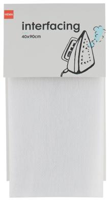 HEMA Vliesstof 40x90 opstrijkbaar (wit)