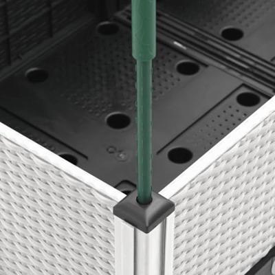 Plantenbak met latwerk 160x120x142,5 cm polypropeen wit Plantenbak met latwerk 160x120x142,5 cm polypropeen wit